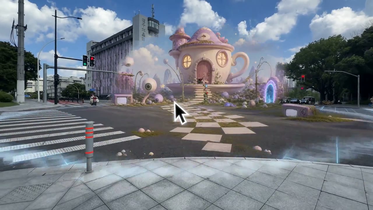 AR city world edit MiniMax H3 result frame
