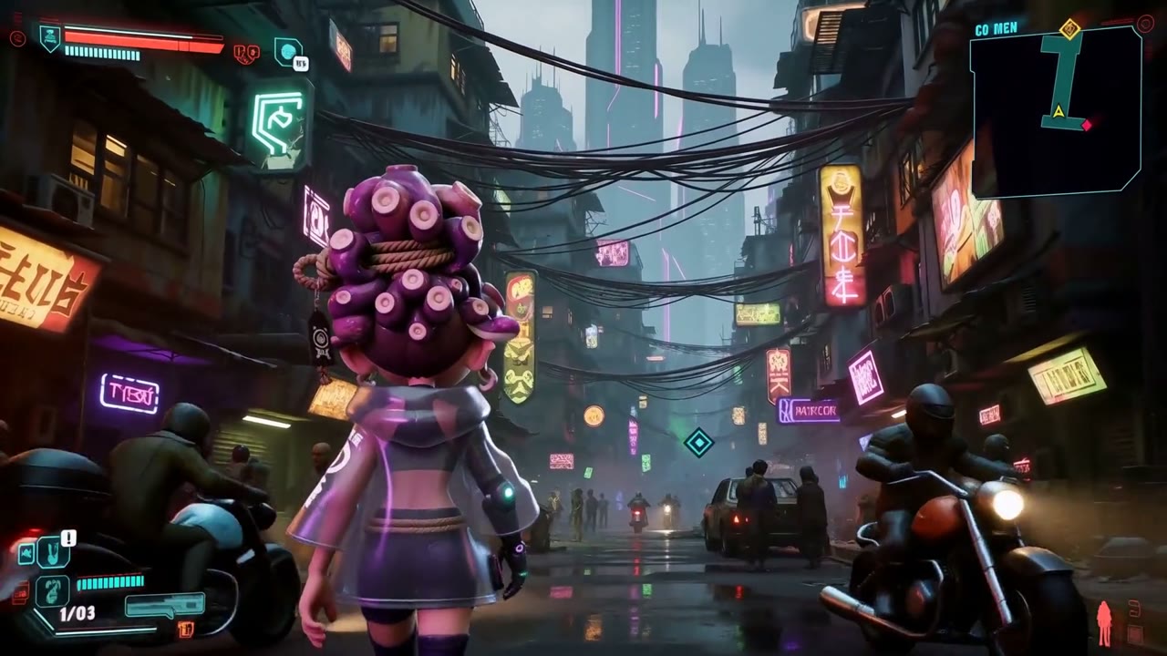 Cyberpunk loadout UI MiniMax H3 result frame
