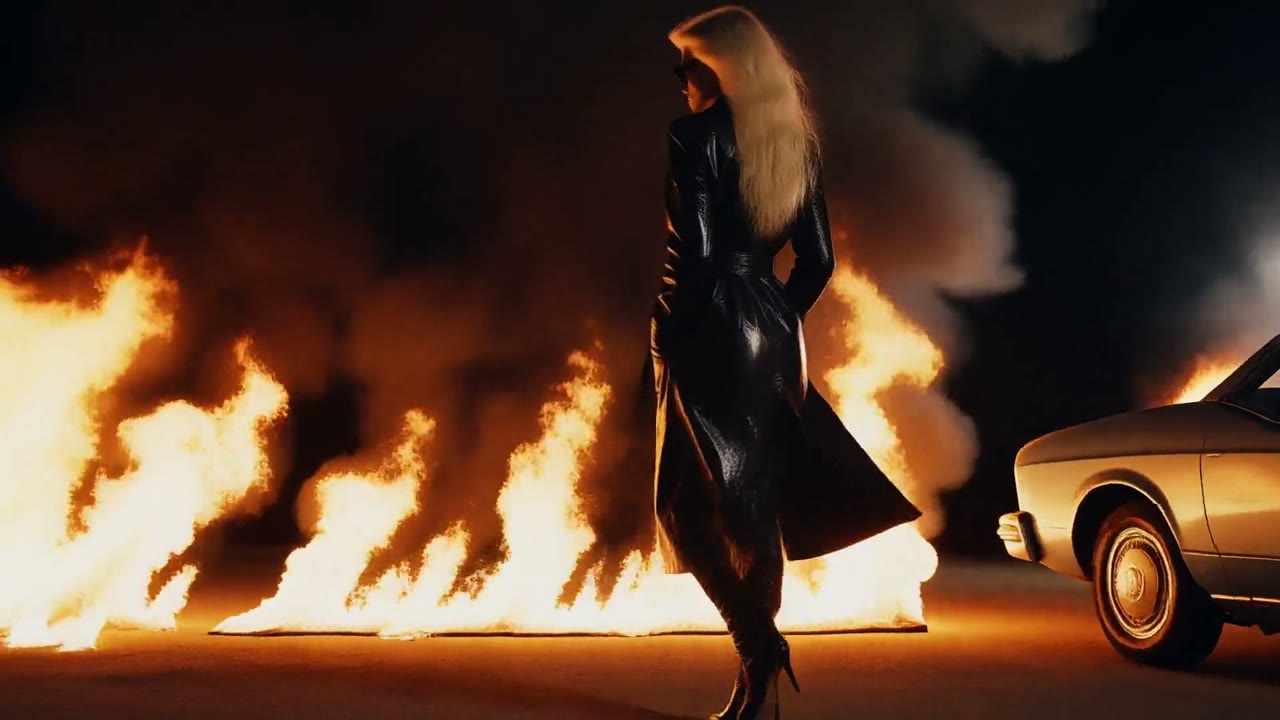 Fire and VHS fashion campaign MiniMax H3 result frame