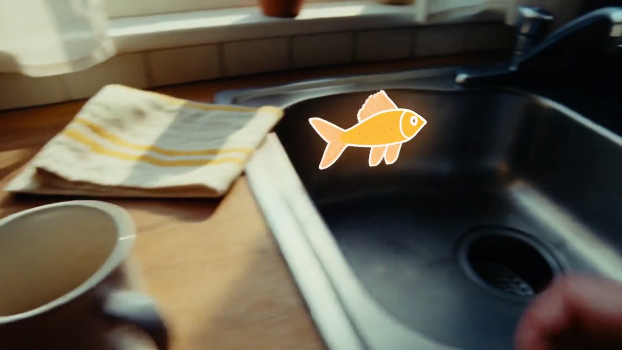 Glowing kitchen doodle MiniMax H3 result frame