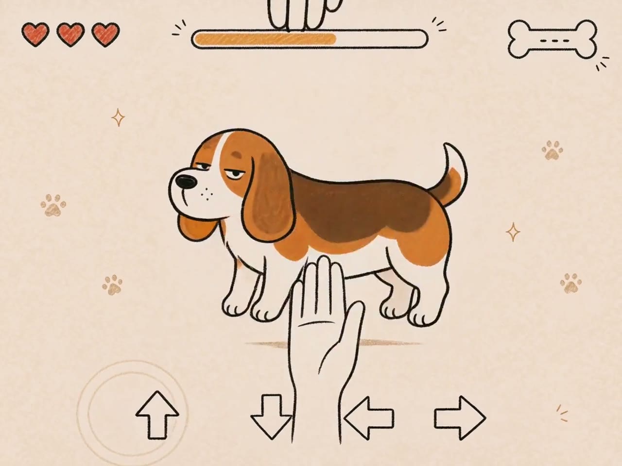 Hand-dodge beagle game MiniMax H3 result frame