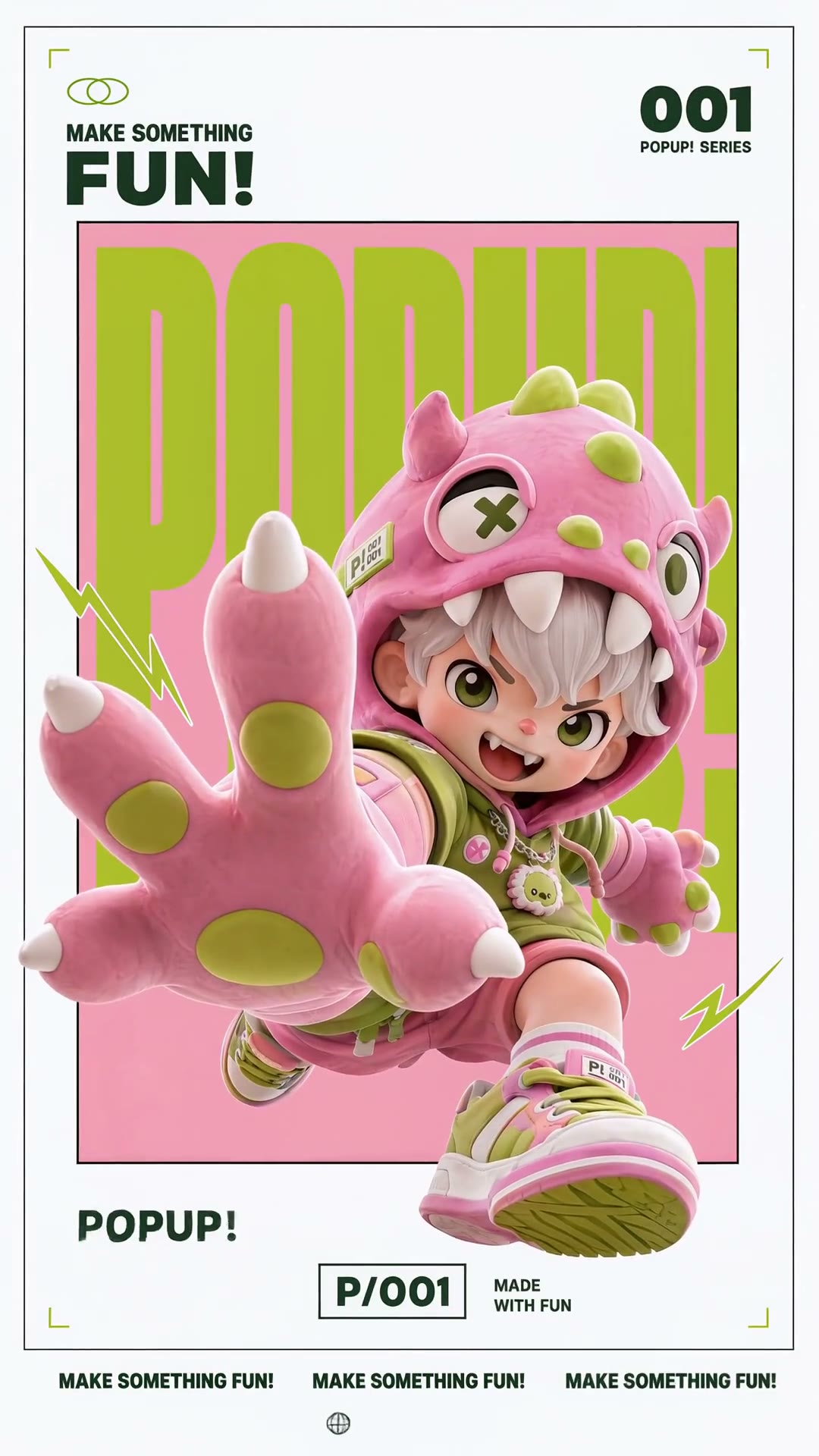 Red-white dynamic poster MiniMax H3 result frame